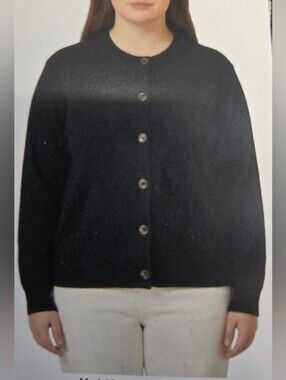 Lydiavine Costco Women's XL. Black 100% Cashmere Cardigan Sweater New Tags